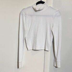 American Eagle Outfitters White Long Sleeve Turtleneck